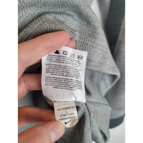 Nike Golf Mens Pullover Mock Neck Dri-Fit 1/4 Zip Sweatshirt Heather Gray Size L - Picture 8 of 13